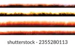 Photo Film Frame Burn Edges Colour Collection as Modern Analog Devices Style Template - Fiery Orange Red and Yellow on White Background - Vector Retro Graphic Design