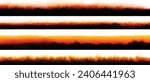 Photo Film Frame Burn Edges High Resolution Colour Collection as Modern Analog Devices Style Template - Fiery Orange Red and Yellow on White Background - Vector Retro Graphic Design