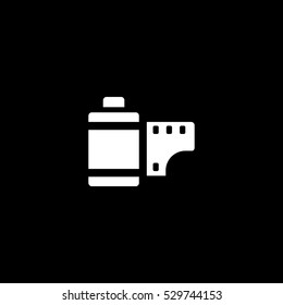 photo film icon, isolated, white background