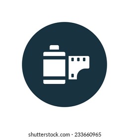 photo film icon on white background 