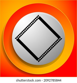 Photo  film strip silhouette. Illustration for photography, cinematography themes