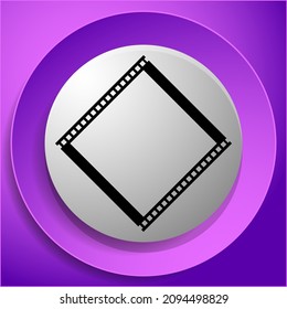 Photo  film strip silhouette. Illustration for photography, cinematography themes
