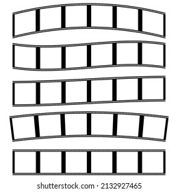 Photo  Film Strip Silhouette. Illustration For Photography, Cinematography Themes