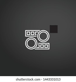 Photo Film vector icon. Photo Film concept stroke symbol design. Thin graphic elements vector illustration, outline pattern for your web site design, logo, UI. EPS 10.