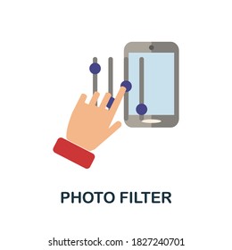 Photo Filter Icon. Simple Element From Blogging Collection. Creative Photo Filter Icon For Web Design, Templates, Infographics And More