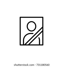 Photo flat icon. Single high quality outline symbol of funeral for web design or mobile app. Thin line signs of death for design logo, visit card, etc. Outline logo of life.