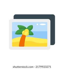 photo flat style icon. vector illustration for graphic design, website, app. EPS 10