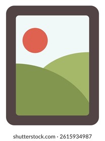 Photo flat vector icon isolated on white background.