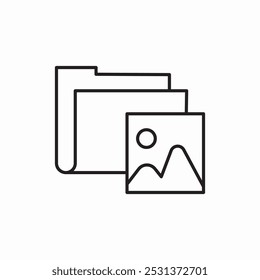 photo folder icon sign vector