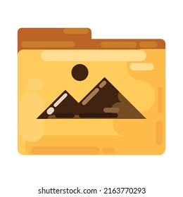 Photo folder icon. Subtables to place in files, documents, folders, etc.