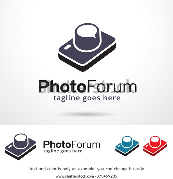Photo Forum Logo Design Template Stock Vector Royalty Free 373459285