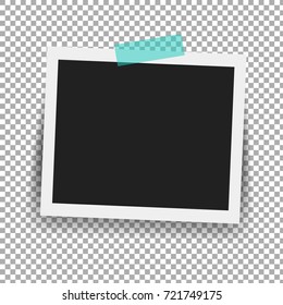 Fotorahmen mit Klebeband auf transparentem Hintergrund
