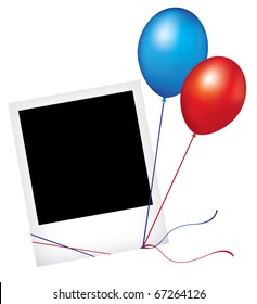 Photo frame  with balloons (also available jpeg version of this image)