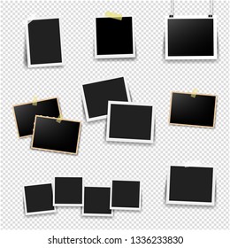 Photo Frame Big Set With Transparent Background With Gradient Mesh, Vector Illustration
