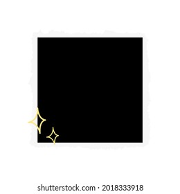 Photo frame. Photo. Blank instant photo card. Template design. Photo frame mockup.