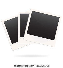 Photo frame blanks isolated on white background. Vector illustration.