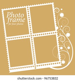 photo frame as a block of stamps