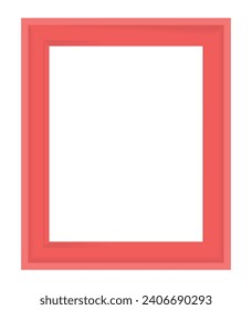 Photo frame border background isolated on transparent background.