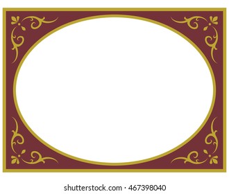 Photo frame border beautiful vector vintage isolated