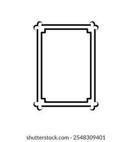 Photo frame border vector template design 