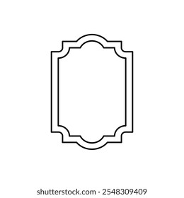 Photo frame border vector template design 