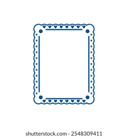Photo frame border vector template design 