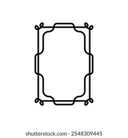 Photo frame border vector template design 