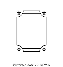 Photo frame border vector template design 