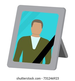 Photo frame cartoon icon. Isolated vector illustration on white background.