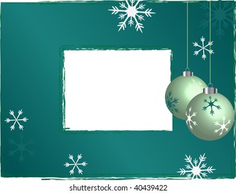 Photo frame with christmas background