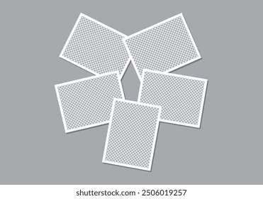 Photo frame collage flat design, vector photo frame  illustration, 