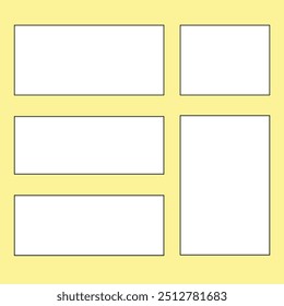 Photo frame collage template collection
