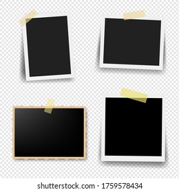 Photo Frame Collection With Transparent Background, Gradient Mesh, Vector Illustration