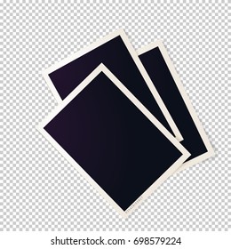 Photo frame concept, isolated object on a transparent background for your design. Vector illustration.