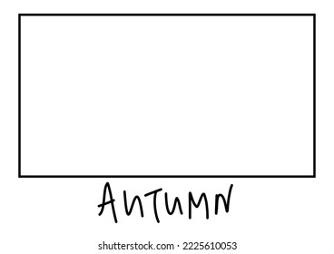A photo frame design of A4-A5 format with a blank rectangle. Isolated vector illustration. For albums, cards, posters