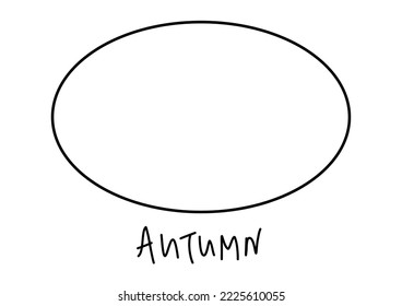 A photo frame design of A4-A5 format with a blank oval. Isolated vector illustration. For albums, cards, posters