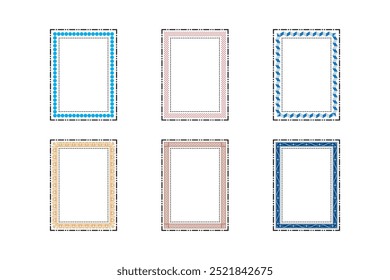 Photo Frame Design Set Album Vector