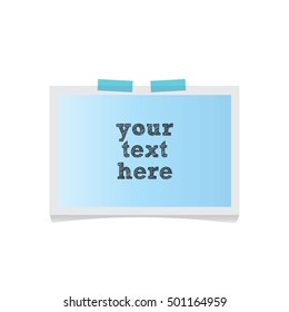 Photo Frame Design Vector Blue