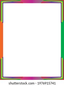 Photo frame design with vector template 