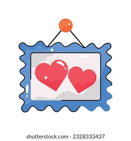 Photo frame doodle vector outline Sticker. EPS 10 file