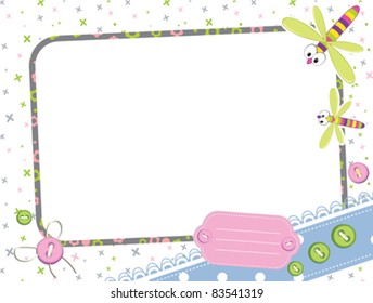 Photo frame with dragonfly