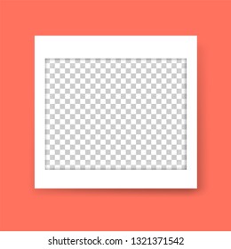 Photo frame of Editable Stories Template on transparent background for social media promo. Vector illustration 