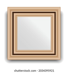 Photo frame exclusive made with double wooden board. Made in vector format. EPS 10 editable.