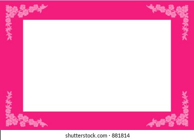 Photo frame with flowers