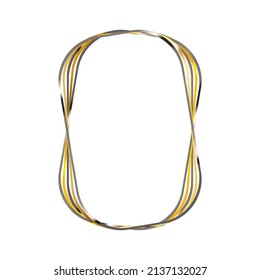 Fotograma dorado con unión de plata. Icono vectorial de fotograma en estilo plano. Ilustración vectorial.