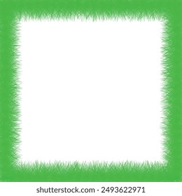 Photo frame in green, Photo Frame in Grass design, green frame, green grass border squire, Grass Border