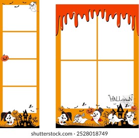 A photo frame with a Halloween concept design