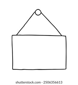 Photo Frame, Hand-Drawn Vector, Graphic Style, Cartoon Illustration, Black and White, Sketch Style, Isolated on White Background