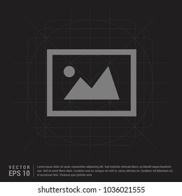 Photo Frame Icon - Black Creative Background