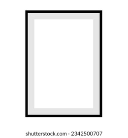 Photo frame icon for digital wall art border template design element background in vector illustration